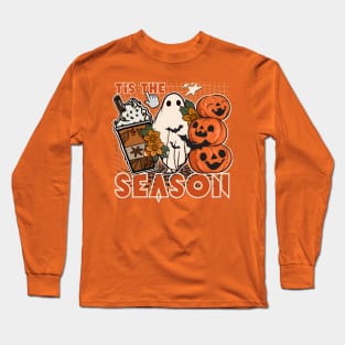 Thanksgiving Ghost And Pumpkins Long Sleeve T-Shirt